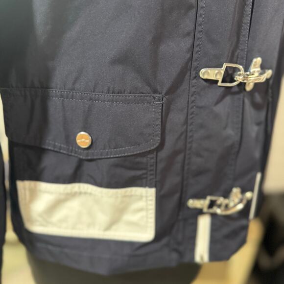 Lauren Ralph Lauren Active Nautical Lobster Clasp Jacket Navy Blue W Medium - Picture 8 of 13